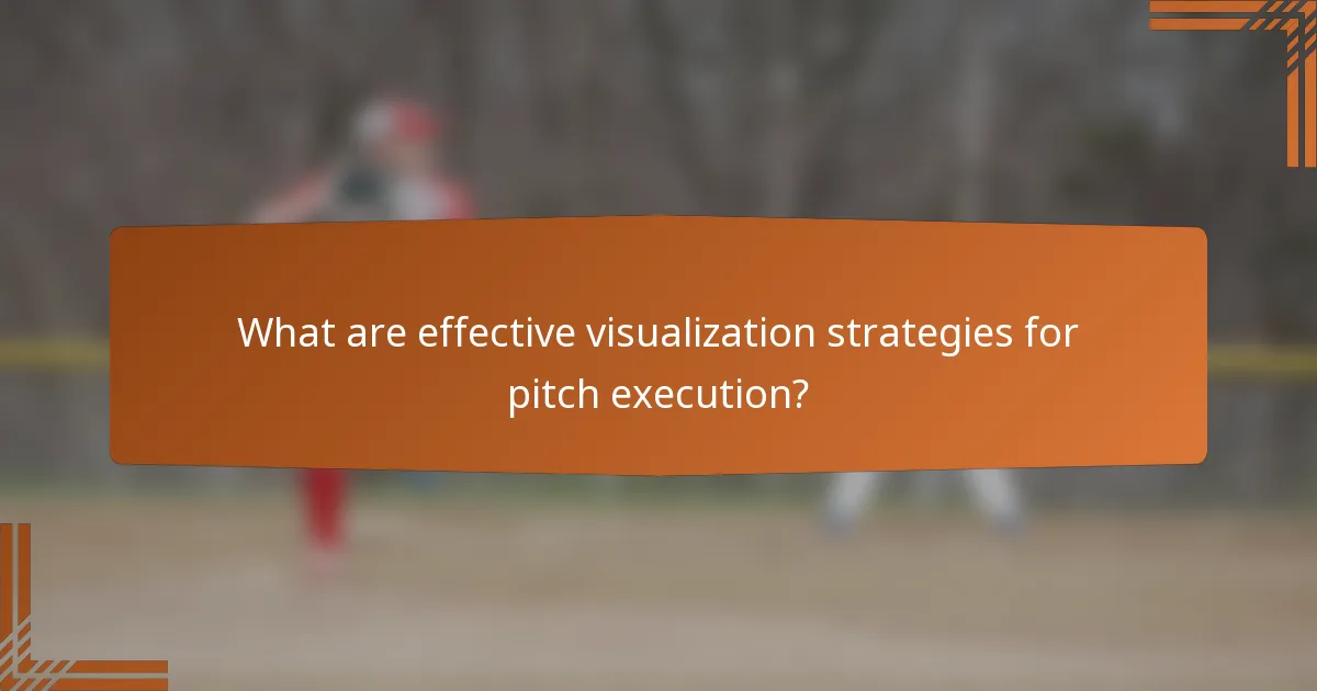 What are effective visualization strategies for pitch execution?
