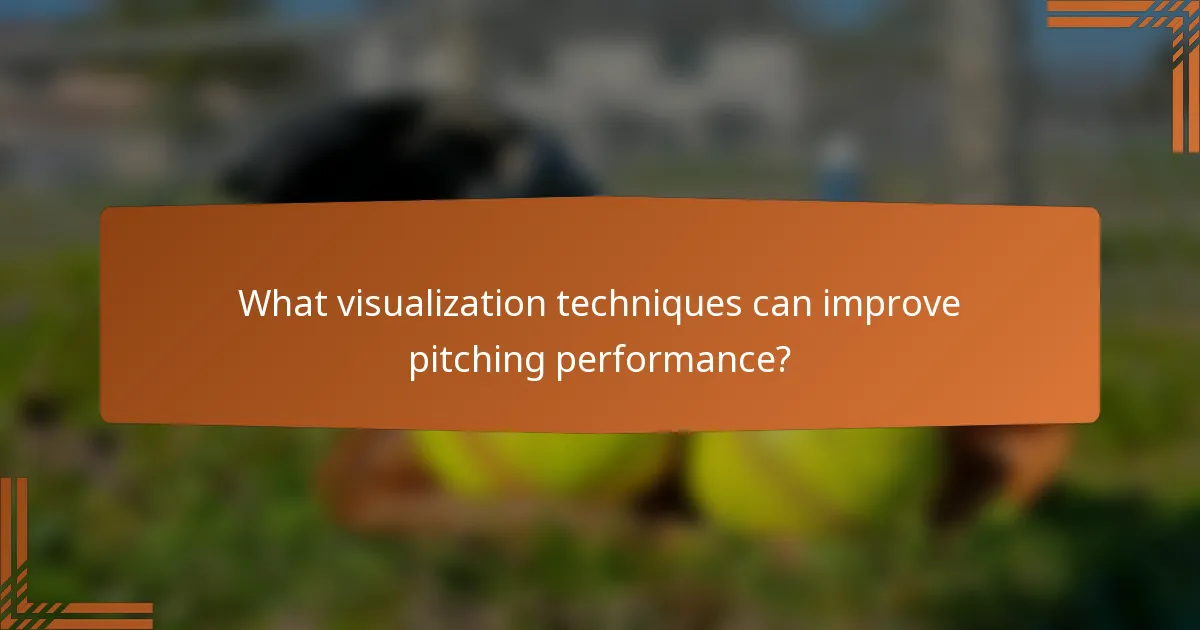 What visualization techniques can improve pitching performance?